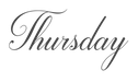 Thursday – Início